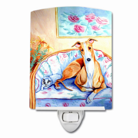 Whippet Waiting on You Ceramic Night Light