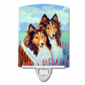 Sheltie/Shetland Sheepdog Double Trouble Ceramic Night Light