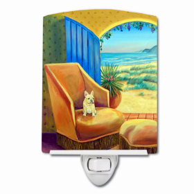 French Bulldog Couch Sitting Ceramic Night Light