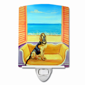 Bloodhound Couch Sitting Ceramic Night Light