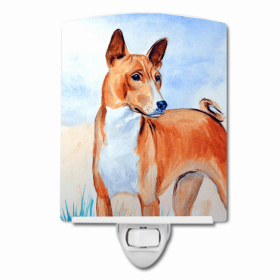 Basenji - Red and White - Ceramic Night Light