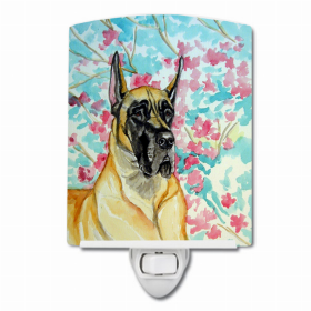 Great Dane - Fawn - Cropped - Ceramic Night Light