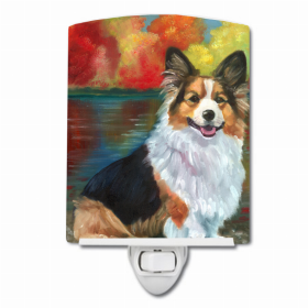 Corgi by the lake Ceramic Night Light