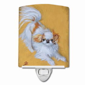 Japanese Chin - Red and  White - Play Ceramic Night Light