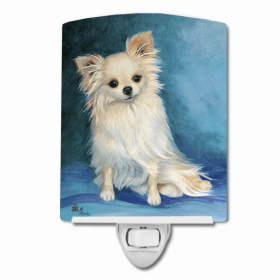 Chihuahua - Jazz - Longhair Ceramic Night Light