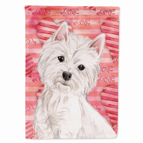 West Highland White Terrier Love Breed Themed Flag Canvas