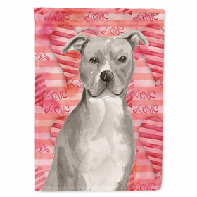 Staffordshire Bull Terrier Love Breed Themed Flag Canvas