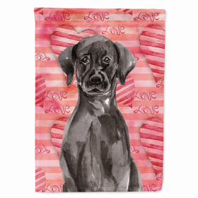 Labrador Retriever - Black Love Breed Themed Flag Canvas