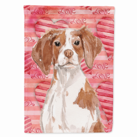 Brittany Love Breed Themed Flag Canvas