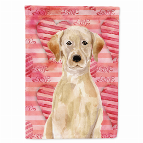 Labrador Retriever - Yellow Love Breed Themed Flag Canvas