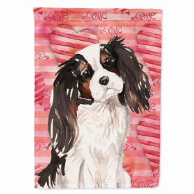 Cavalier King Charles Spaniel - Tricolor Love Breed Themed Flag Canvas