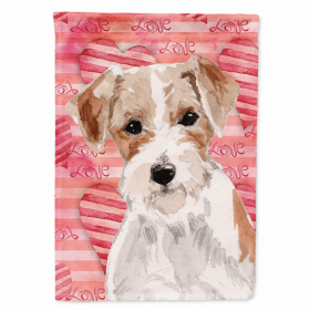 Jack Russell Terrier Love Breed Themed Flag Canvas