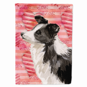 Border Collie Love Breed Themed Flag Canvas