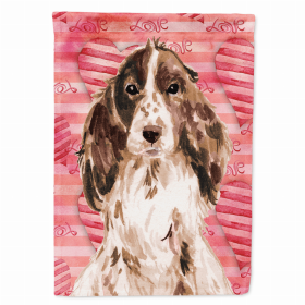 Cocker Spaniel - Brown Parti Love Breed Themed Flag Canvas