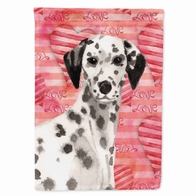 Dalmatian Love Breed Themed Flag Canvas