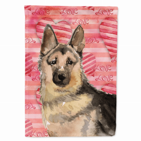 German Shepherd Love Breed Themed Flag Canvas