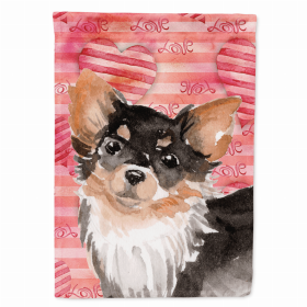 Chihuahua - Long Hair Love Breed Themed Flag Canvas