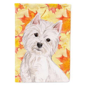 West Highland White Terrier Fall Themed Flag Canvas House Size