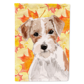 Jack Russell Terrier Fall Themed Flag Canvas House Size