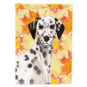 Dalmatian Fall Themed Flag Canvas House Size