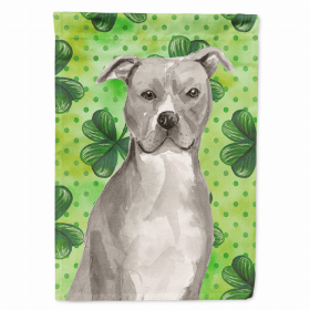 Staffordshire Bull Terrier St. Patrick's Breed Themed Flag Canvas