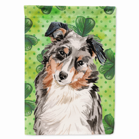 Australian Shepherd St. Patrick's Breed Themed Flag Canvas