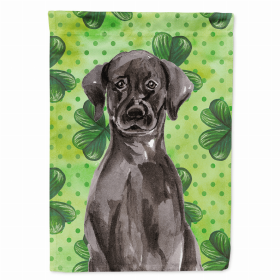 Labrador Retriever - Black St. Patrick's Breed Themed Flag Canvas