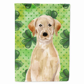 Labrador Retriever - Yellow St. Patrick's Breed Themed Flag Canvas