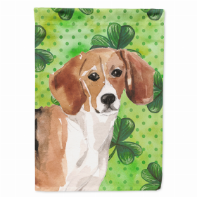 Beagle St. Patrick's Breed Themed Flag Canvas