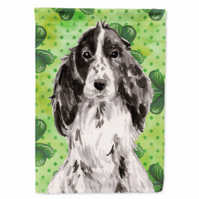 Cocker Spaniel - Black Parti St. Patrick's Breed Themed Flag Canvas