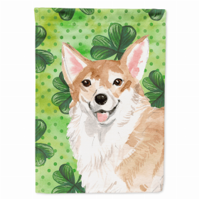 Corgi St. Patrick's Breed Themed Flag Canvas