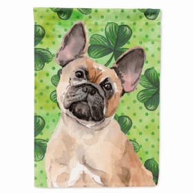 French Bulldog - Fawn St. Patrick's Breed Themed Flag Canvas