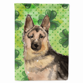 German Shepherd St. Patrick's Breed Themed Flag Canvas