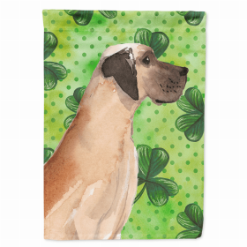 Great Dane St. Patrick's Breed Themed Flag Canvas