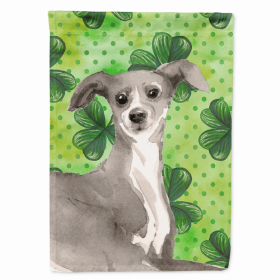 Italian Greyhound St. Patrick's Breed Themed Flag Canvas