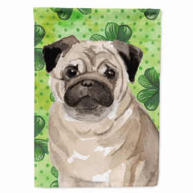 Pug St. Patrick's Breed Themed Flag Canvas