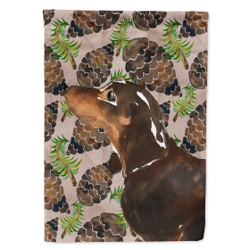 Dachshund - Black and Tan - Cones Themed House Flag