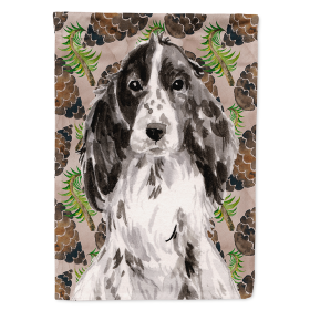 Cocker Spaniel - Black Parti - Cones Themed House Flag