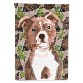 Staffordshire Bull Terrier - Red - Cones Themed House Flag