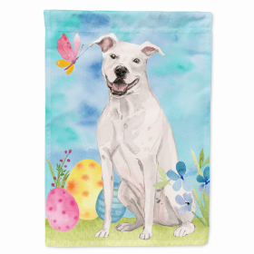 Staffordshire Bull Terrier - White Easter Eggs Breed Themed Flag Canvas