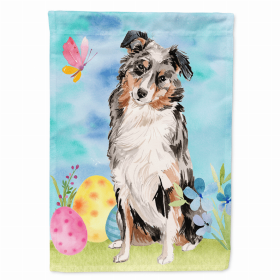 Australian Shepherd Easter Eggs Breed Themed Flag Canvas