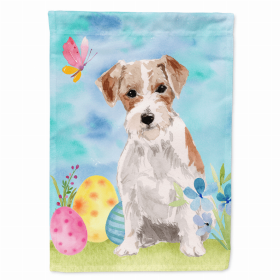 Jack Russell Terrier 1 Easter Eggs Breed Themed Flag Canvas