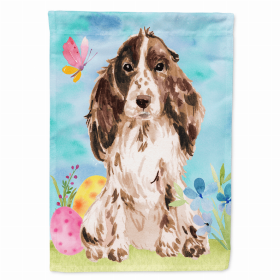 Cocker Spaniel - Brown Parti Easter Eggs Breed Themed Flag Canvas