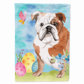 Bulldog Easter Eggs Breed Themed Flag Canvas