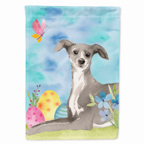 Italian Greyhound Easter Eggs Breed Themed Flag Canvas