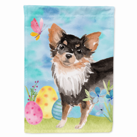 Chihuahua - Long Hair Easter Eggs Breed Themed Flag Canvas