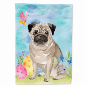 Pug Easter Eggs Breed Themed Flag Canvas