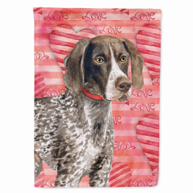 German Shorthaired Pointer Love Breed Themed Flag Canvas