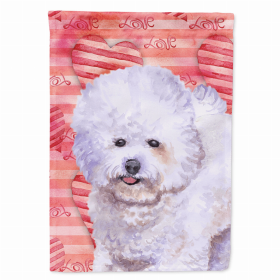 Bichon Frise Love Breed Themed Flag Canvas