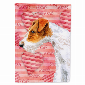 Fox Terrier Love Breed Themed Flag Canvas